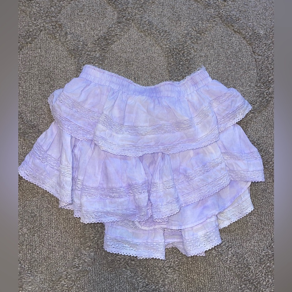 LoveShackFancy Ruffle Mini Skirt - Picture 2 of 4